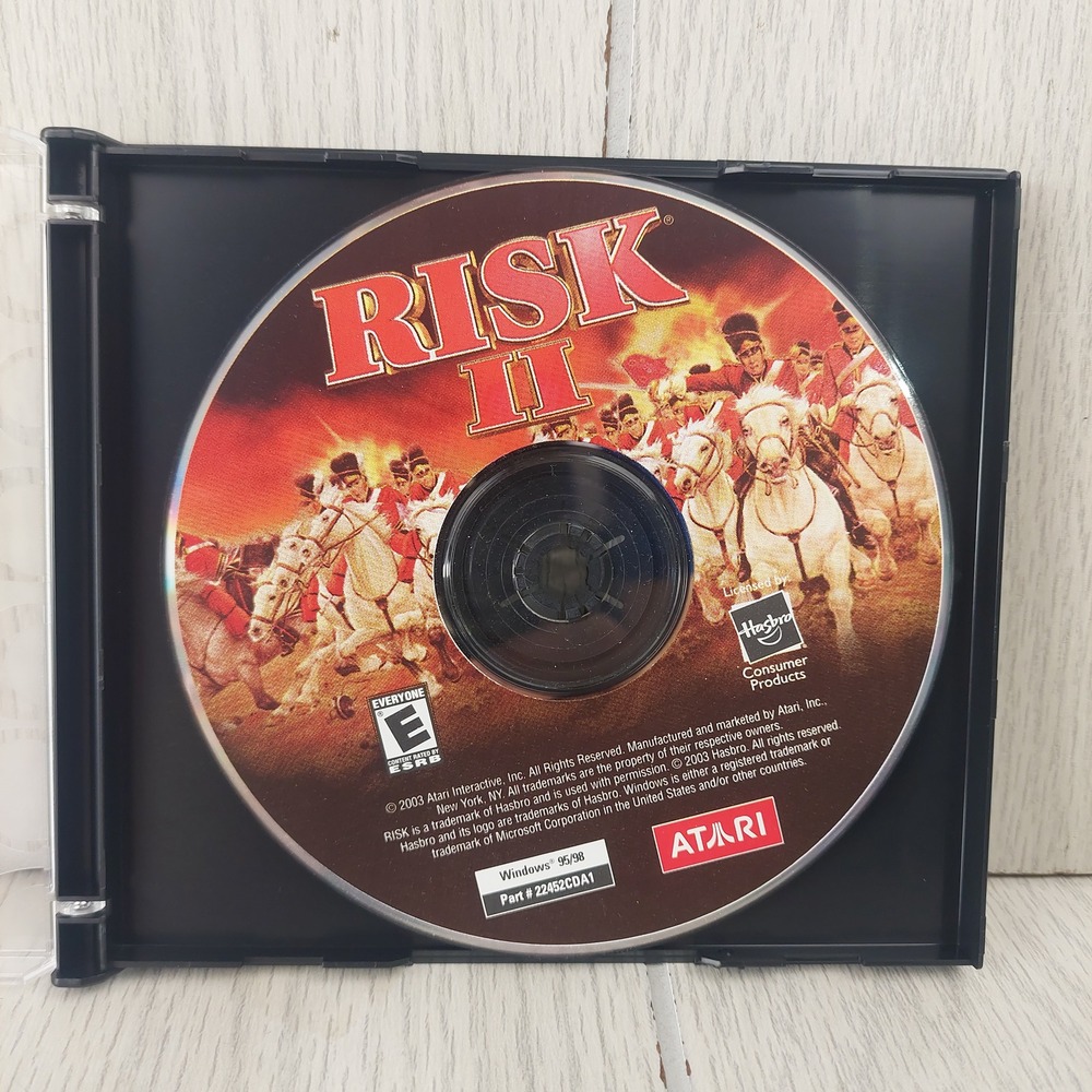 Atari Risk II PC Game Windows 95/98 Strategy CD-ROM Hasbro 22452CDA1